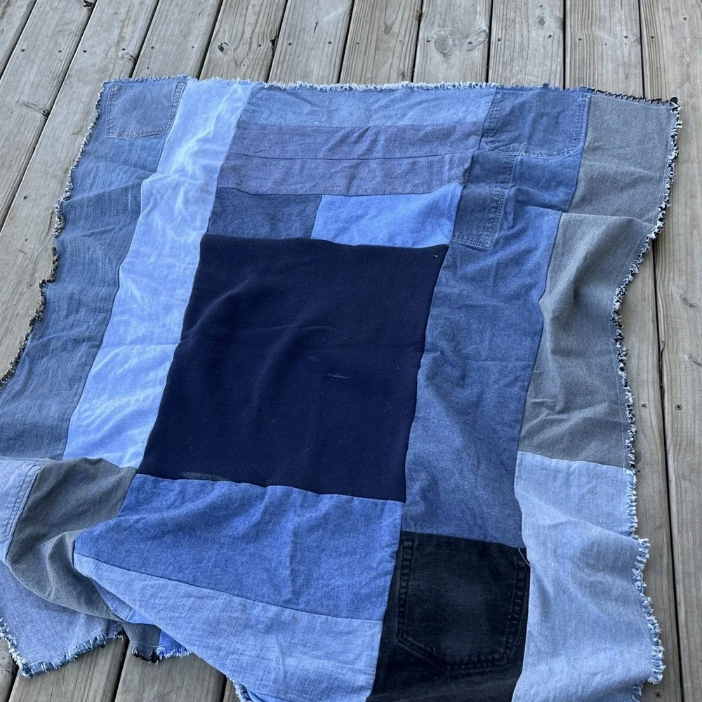Custom Made Denim NFL Chicago Bears Quilt-42x52-unlined